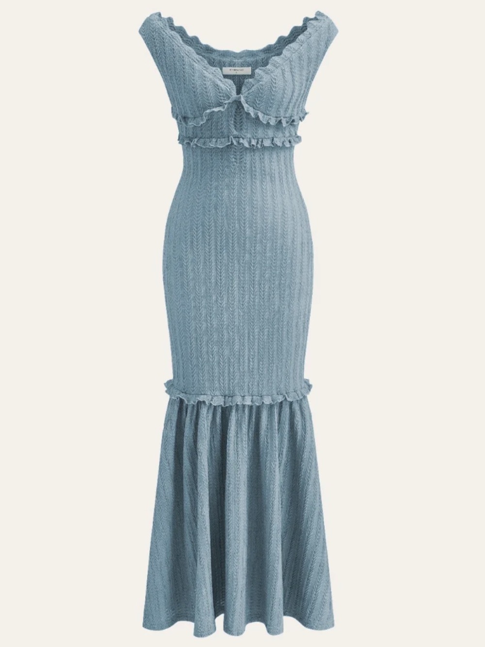 Commense Off-Shoulder Ruffle Detail Dress